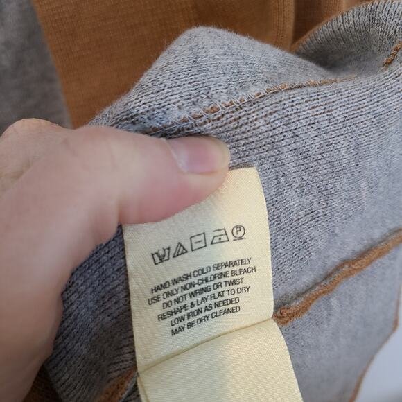 Moth Anthropologie Sweater Cardigan Women S Rizzo Belted Camel Wrap Belted - Picture 10 of 11